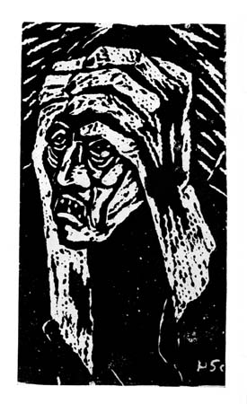 Die Mahlu aus Zola Germinal Holzschnitt 1956